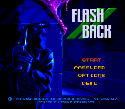 Flashback - The Quest for Identity (USA) Title Screen